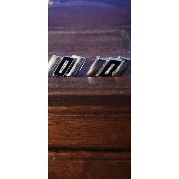 Vintage Anson Cufflinks – Black Stone & White Rhinestone Silver-Tone Men’s - Picture 2 of 4